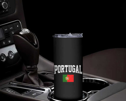 Vintage Portugal Flag Portuguese Pride Throwback Design Skinny Tumbler