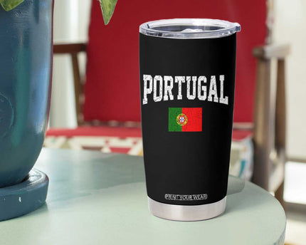 Vintage Portugal Flag Portuguese Pride Throwback Design Tumbler Cup