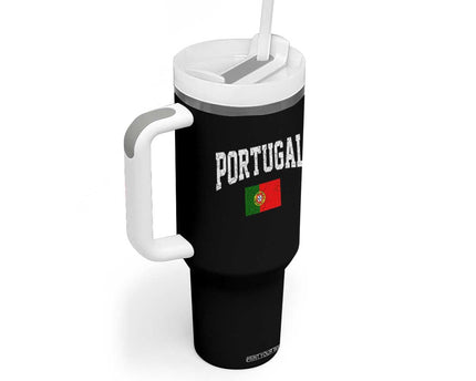 Vintage Portugal Flag Portuguese Pride Throwback Design Tumbler With Handle