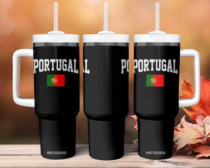 Vintage Portugal Flag Portuguese Pride Throwback Design Tumbler With Handle