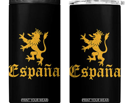 Espana Spain Lion Symbol Spanish Spaniard Pride 4 in 1 Can Cooler Tumbler