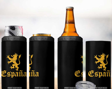 Espana Spain Lion Symbol Spanish Spaniard Pride 4 in 1 Can Cooler Tumbler