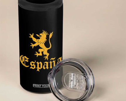 Espana Spain Lion Symbol Spanish Spaniard Pride 4 in 1 Can Cooler Tumbler