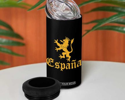 Espana Spain Lion Symbol Spanish Spaniard Pride 4 in 1 Can Cooler Tumbler
