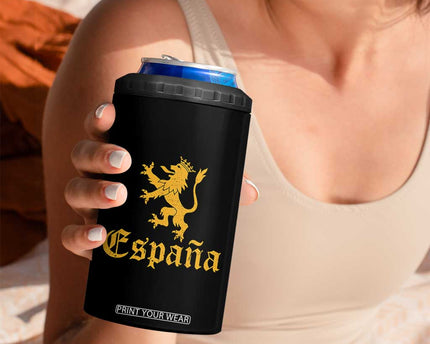 Espana Spain Lion Symbol Spanish Spaniard Pride 4 in 1 Can Cooler Tumbler