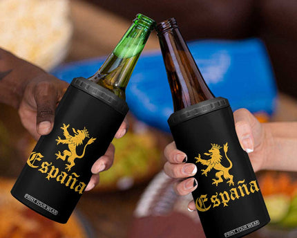Espana Spain Lion Symbol Spanish Spaniard Pride 4 in 1 Can Cooler Tumbler