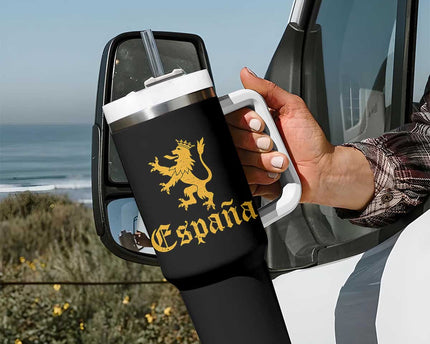 Espana Spain Lion Symbol Spanish Spaniard Pride Tumbler With Handle