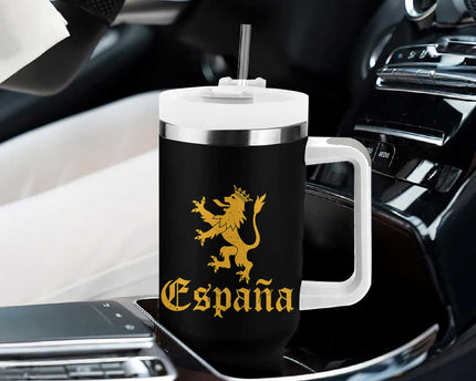 Espana Spain Lion Symbol Spanish Spaniard Pride Tumbler With Handle