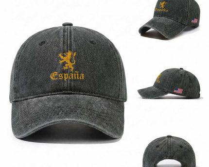 Espana Spain Lion Symbol Spanish Spaniard Pride Washed Cotton Baseball Cap