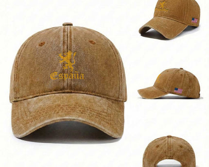 Espana Spain Lion Symbol Spanish Spaniard Pride Washed Cotton Baseball Cap