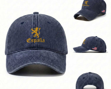 Espana Spain Lion Symbol Spanish Spaniard Pride Washed Cotton Baseball Cap