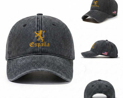 Espana Spain Lion Symbol Spanish Spaniard Pride Washed Cotton Baseball Cap