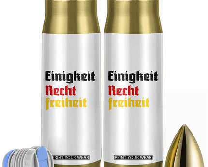 German Heritage Bullet Tumbler Einigkeit Recht Freiheit Germany Flag