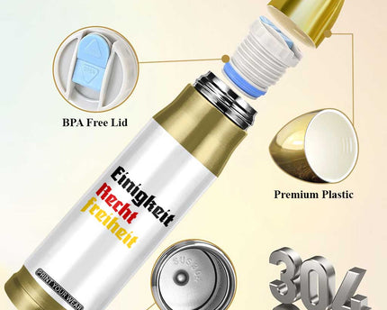 German Heritage Bullet Tumbler Einigkeit Recht Freiheit Germany Flag