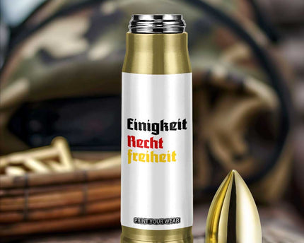 German Heritage Bullet Tumbler Einigkeit Recht Freiheit Germany Flag