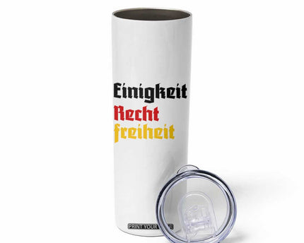 German Heritage Skinny Tumbler Einigkeit Recht Freiheit Germany Flag