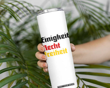 German Heritage Skinny Tumbler Einigkeit Recht Freiheit Germany Flag
