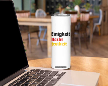 German Heritage Skinny Tumbler Einigkeit Recht Freiheit Germany Flag