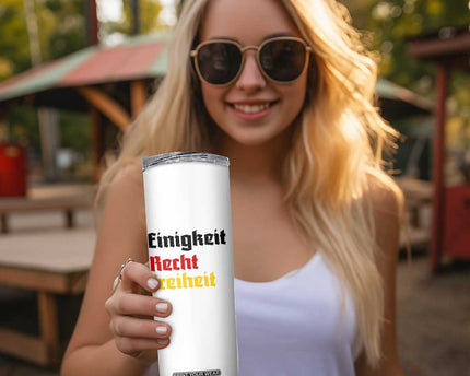 German Heritage Skinny Tumbler Einigkeit Recht Freiheit Germany Flag