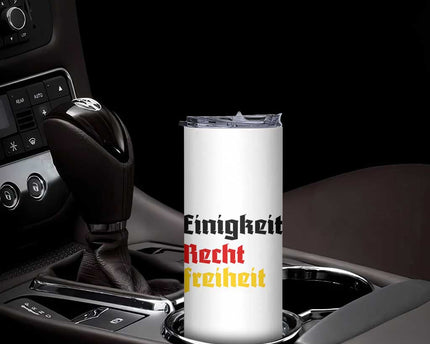 German Heritage Skinny Tumbler Einigkeit Recht Freiheit Germany Flag