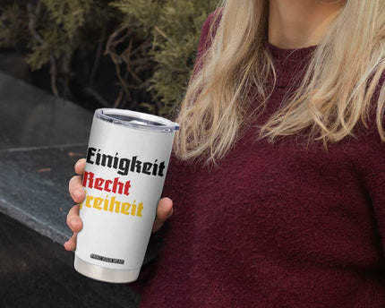 German Heritage Tumbler Cup Einigkeit Recht Freiheit Germany Flag
