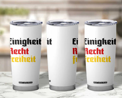 German Heritage Tumbler Cup Einigkeit Recht Freiheit Germany Flag
