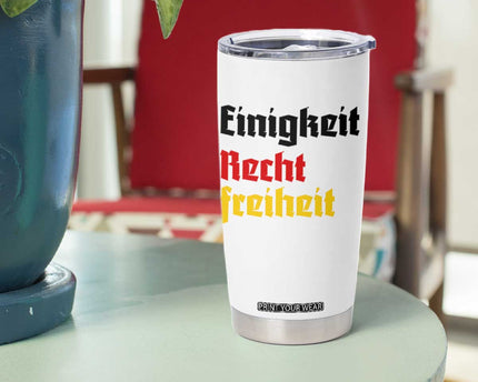 German Heritage Tumbler Cup Einigkeit Recht Freiheit Germany Flag