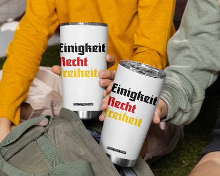 German Heritage Tumbler Cup Einigkeit Recht Freiheit Germany Flag