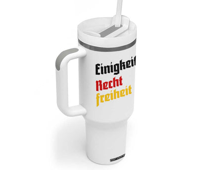 German Heritage Tumbler With Handle Einigkeit Recht Freiheit Germany Flag
