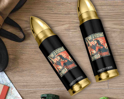 Vive La Resistance Vivela Femme Bullet Tumbler Feminist Women's Right Political Sattire