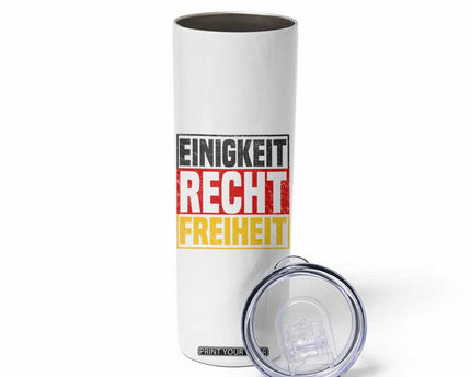Proud Germany Skinny Tumbler Einigkeit Recht Freiheit German Flag