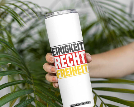 Proud Germany Skinny Tumbler Einigkeit Recht Freiheit German Flag