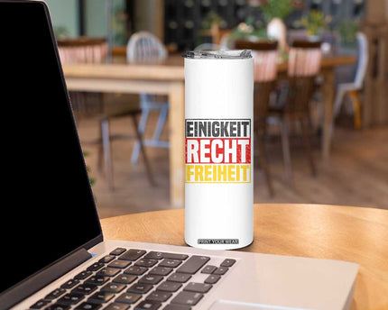 Proud Germany Skinny Tumbler Einigkeit Recht Freiheit German Flag