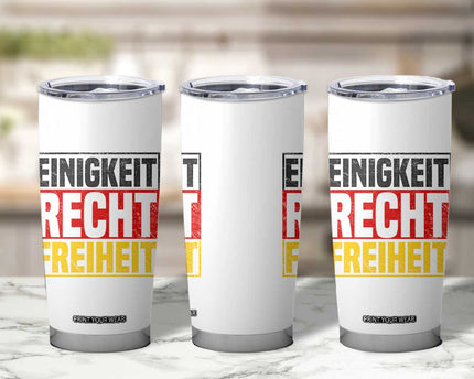 Proud Germany Tumbler Cup Einigkeit Recht Freiheit German Flag