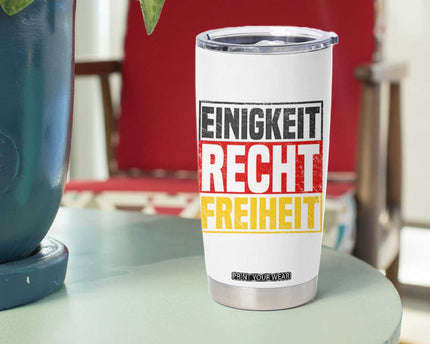 Proud Germany Tumbler Cup Einigkeit Recht Freiheit German Flag