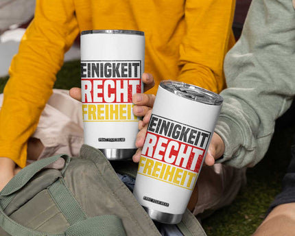 Proud Germany Tumbler Cup Einigkeit Recht Freiheit German Flag