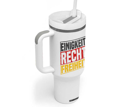 Proud Germany Tumbler With Handle Einigkeit Recht Freiheit German Flag