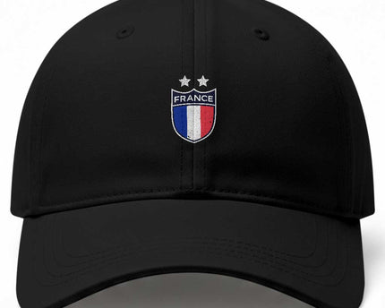 Vintage France Football Crest Two Stars French Flag Baseball Cap