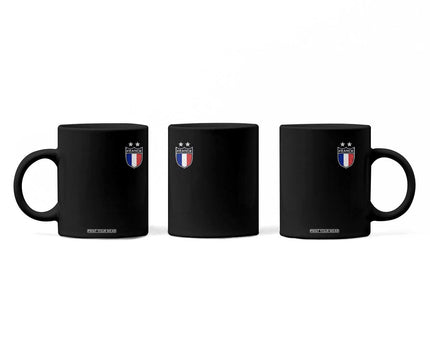 Vintage France Football Crest Two Stars French Flag Coffee Mug