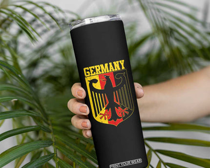Proud Germany Skinny Tumbler Bundesadler Coat of Arms German Flag