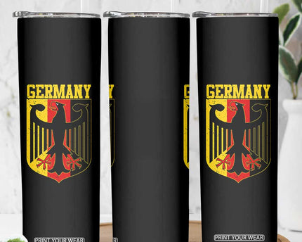 Proud Germany Skinny Tumbler Bundesadler Coat of Arms German Flag