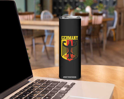 Proud Germany Skinny Tumbler Bundesadler Coat of Arms German Flag
