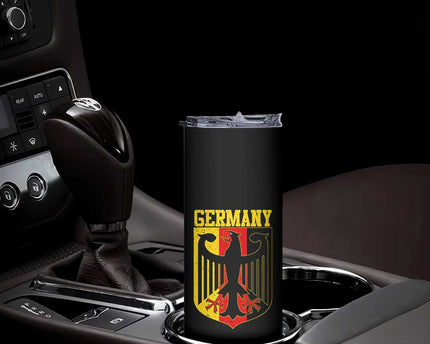 Proud Germany Skinny Tumbler Bundesadler Coat of Arms German Flag