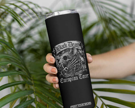 Black Death European Tour Skinny Tumbler Plague Rat Medieval History Gothic