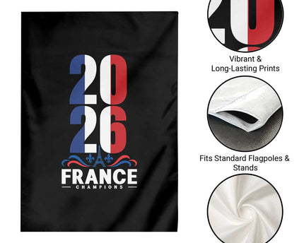 Vintage France Soccer Fan Garden Flag French Football Pride 2026