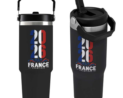 Vintage France Soccer Fan Flip Straw Tumbler French Football Pride 2026