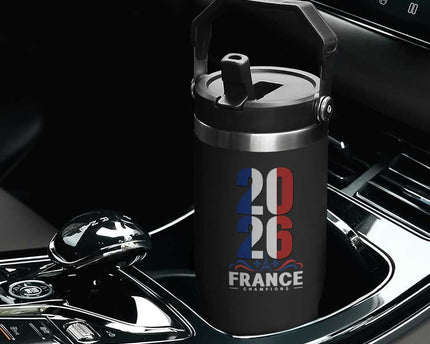 Vintage France Soccer Fan Flip Straw Tumbler French Football Pride 2026