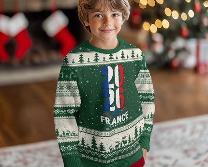 Vintage France Soccer Fan Ugly Christmas Sweater French Football Pride 2026