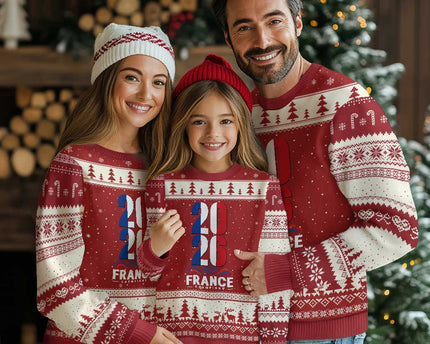 Vintage France Soccer Fan Ugly Christmas Sweater French Football Pride 2026