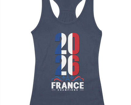 Vintage France Soccer Fan Racerback Tank Top French Football Pride 2026